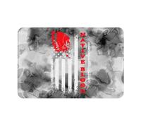 Alfombra Entrada Bandera Estadounidense con Sangre Nativa Alfombras Limpia Zapatos Absorbente Alfombra De Baño Lavable Alfombrilla Antideslizante para Cocina Patio Pasillo 40X60CM