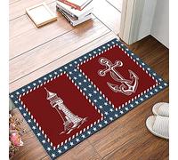 Alfombra Entrada Barco De Vela Star Stripe Independence Building Alfombras Limpia Zapatos Moderno Alfombra De Baño Absorbente Alfombrilla Antideslizante para Garaje Pasillo Cocina 40X60CM