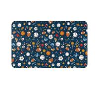 Alfombra Entrada Béisbol Fútbol Alfombrilla Antideslizante Divertidos Alfombra De Baño Lavable Alfombras Limpia Zapatos para Pasillo Interior Patio 40X60CM