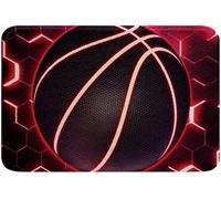 Alfombra Entrada Bienvenido Al Juego De Baloncesto 3D para Niños Alfombras Limpia Zapatos Lavable Alfombra De Baño Divertidos Alfombrilla Antideslizante para Interior Cocina Pasillo 40X60CM