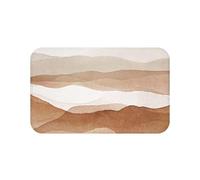 Alfombra Entrada Bohemian Brown Beige Sand Desert Landscape Earth Tones Colors Modern Abstract Art Boho Watercolor Alfombra De Baño Antideslizante Alfombrilla Antideslizante para 40X60CM