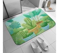 Alfombra Entrada Cactus Flowers and Plants Cacti Cactus Plant Desert Succulent Western Southwestern Flower Alfombras Limpia Zapatos Alfombra De Baño Alfombrilla Antideslizante para 40X60CM