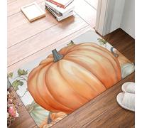 Alfombra Entrada Calabazas De Acuarela De Otoño Alfombrilla Antideslizante Absorbente Alfombra De Baño Lavable Alfombras Limpia Zapatos para Pasillo Cocina Patio 40X60CM