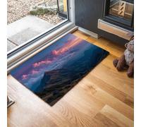 Alfombra Entrada Casa, 60x120cm Felpudo Exterior e Interior Mar Nubes Valle Antideslizante Alfombrilla Paisajes Amanecer Altas Montañas Fácil de Limpiar para Puerta de casa, Entrada, Cocina, Pasillo