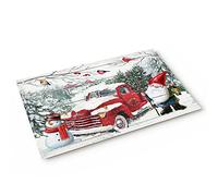 Alfombra Entrada Christmas GNOME Truck Snowman Winter Holiday Alfombrade Baño Antideslizante Lavable AlfombraAntideslizante para Terraza Pasillo Cocina 40x60cm
