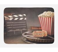 Alfombra Entrada Cine Objetos De Entretenimiento Antiguos Relacionados con El Cine Rollo De Película Película Cinematográfica Moderno Alfombra De Baño Alfombrilla Antideslizante para 40X60CM