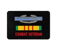 Alfombra Entrada Combat Infantryman Badge Vietnam Veteran Alfombrilla Antideslizante Moderno Alfombra De Baño Lavable Alfombras Limpia Zapatos para Pasillo Interior Garaje 40X60CM