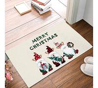 Alfombra Entrada Cute Christmas Gnomes Plaid Winter Snowflake Reindeer Personalized Custom Alfombras Limpia Zapatos Absorbente Alfombra De Baño Lavable Alfombrilla Antideslizante para 40X60CM