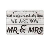 Alfombra Entrada Divertida Casa De Campo con Pies Arenosos, Señor Y Señora Alfombrilla Antideslizante Absorbente Alfombras Limpia Zapatos Lavable Alfombra De Baño para Patio Cocina 40X60CM