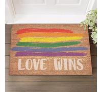 Alfombra Entrada El Amor GANA El Arcoíris Gay Alfombrilla Antideslizante Moderno Alfombra De Baño Divertidos Alfombras Limpia Zapatos para Garaje Pasillo Cocina 40X60CM