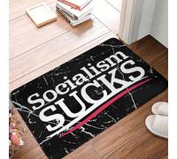 Alfombra Entrada El Socialismo Apesta Alfombrilla Antideslizante Lavable Alfombra De Baño Absorbente Alfombras Limpia Zapatos para Patio Cocina Pasillo 40X60CM