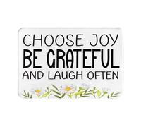 Alfombra Entrada Elige La Alegría, Sé Agradecido Y Ríe A Menudo, Regalo para Un Compañero De Trabajo, Amigo O Empleado. Alfombra De Baño Lavable Alfombras Limpia Zapatos para 40X60CM