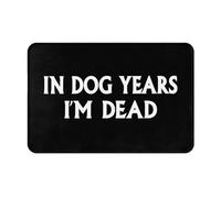 Alfombra Entrada En El Año del Perro Estoy Muerto Alfombra Baño Resistente Felpudo Plegable Felpudo Entrada para Pasillo Interior Puerta 40X60Cm