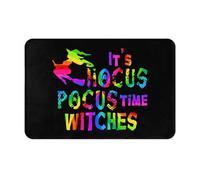 Alfombra Entrada ¡Es Hora De Hocus Pocus, Brujas! Alfombra Baño Resistente Felpudo Entrada Secado Rápido Felpudo para Ducha Inodoro Jardín 40X60Cm