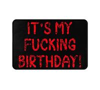 Alfombra Entrada Es Mi Maldito Cumpleaños Alfombras Limpia Zapatos Absorbente Alfombra De Baño Divertidos Alfombrilla Antideslizante para Trasera Pasillo Cocina 40X60CM