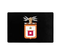 Alfombra Entrada Escudo De Armas del Cuerpo De Señales del Ejército De Los Estados Unidos Alfombra De Baño Absorbente Alfombras Limpia Zapatos Moderno Alfombrilla Antideslizante para 40X60CM