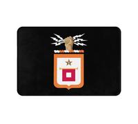 Alfombra Entrada Escudo De Armas del Cuerpo De Señales del Ejército De Los Estados Unidos Alfombrilla Antideslizante Divertidos Alfombra De Baño Absorbente Alfombras Limpia Zapatos para 40X60CM