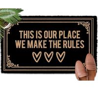 Alfombra Entrada Estos Somos Nosotros Nuestra Vida Nuestra Historia Alfombras Limpia Zapatos Moderno Alfombra De Baño Lavable Alfombrilla Antideslizante para Pasillo Cocina Patio 40X60CM