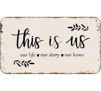 Alfombra Entrada Estos Somos Nosotros Nuestra Vida Nuestra Historia Nuestro Hogar Alfombrilla Antideslizante Moderno Alfombras Limpia Zapatos Lavable Alfombra De Baño para Interior Patio 40X60CM