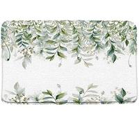Alfombra Entrada Eucalipto Verde, Hojas Verdes Salvia, Acuarela, Naturaleza, Planta, Botánico Alfombrilla Antideslizante Alfombra De Baño Moderno Alfombras Limpia Zapatos para 40X60CM