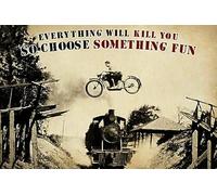 Alfombra Entrada Everything Will Kill You So Choose Something Fun Motocross Alfombra Antideslizante Divertidos Alfombra De Baño Moderno Alfombrilla Antideslizante para Cocina Garaje 40X60CM