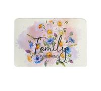 Alfombra Entrada Family Is Everything Quotes Alfombrilla Antideslizante Lavable Alfombra De Baño Antideslizante Alfombras Limpia Zapatos para Patio Jardín Cocina 40X60CM