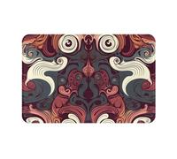 Alfombra Entrada Fantastic Swirl Pattern Print Alfombras Limpia Zapatos Absorbente Alfombrilla Antideslizante Lavable Alfombra Antideslizante para Garaje Interior Pasillo 40X60CM