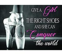 Alfombra Entrada Feet Ballet Give Girl The Right Shoes and She Can Conquer The World Alfombra De Baño Divertidos Alfombrilla Antideslizante Lavable Alfombras Limpia Zapatos para Garaje 40X60CM