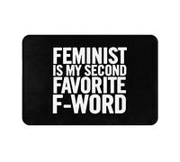 Alfombra Entrada Feminista Es Mi Segunda Palabra Favorita Que Empieza con F. Alfombrilla Baño Antideslizante Felpudo Entrada Plegable Alfombra Baño para Oficina Jardín Puerta 40X60Cm