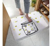 Alfombra Entrada Firefly with Glass Bottle Hand Drawn Painting Alfombras Limpia Zapatos Moderno Alfombra De Baño Antideslizante Alfombrilla Antideslizante para Jardín Cocina Patio 40X60CM