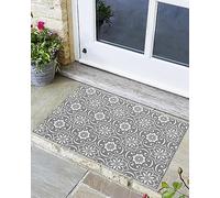 Alfombra Entrada Flower Pattern Monochrome Victorian Antique Ornaments Grey Alfombras Limpia Zapatos Absorbente Alfombrade Baño Divertidos para Cocina Interior Pasillo 40x60cm