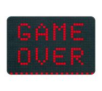 Alfombra Entrada Game Over Old Video Game Alfombras Limpia Zapatos Lavable Alfombra De Baño Moderno Alfombrilla Antideslizante para Cocina Jardín Patio 40X60CM