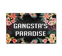 Alfombra Entrada Gangsta'S Paradise Alfombra De Baño Divertidos Alfombras Limpia Zapatos Moderno Alfombrilla Antideslizante para Interior Pasillo Garaje 40X60CM