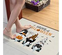 Alfombra Entrada GNOME and Pumpkin Black Alfombras Limpia Zapatos Antideslizante AlfombraAntideslizante Absorbente Alfombrade Baño para Cocina Terraza Interior 40x60cm