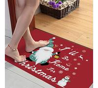 Alfombra Entrada Happy Christmas Red Lattice Car On Wood Grain AlfombraAntideslizante Antideslizante Lavable Alfombras Limpia Zapatos para Pasillo Cocina Terraza 40x60cm