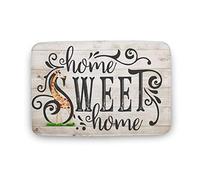 Alfombra Entrada Home Sweet Home Life Is Better with Giraffes Watercolor Colorful Spring Flower Alfombrilla Antideslizante Moderno Alfombra De Baño Lavable Alfombras Limpia Zapatos para 40X60CM
