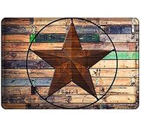 Alfombra Entrada Home Western Texas Star Alfombras Limpia Zapatos Lavable Alfombra Antideslizante Absorbente Alfombrilla Antideslizante para Cocina Interior Pasillo 40X60CM