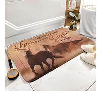 Alfombra Entrada Horse The Gate Open Farm Life Horse Lovers Alfombrilla Antideslizante Absorbente Alfombra De Baño Lavable Alfombras Limpia Zapatos para Garaje Interior Cocina 40X60CM
