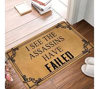 Alfombra Entrada I See The Assassins Have Failed Alfombrilla Antideslizante Absorbente Alfombra De Baño Lavable Alfombras Limpia Zapatos para Garaje Pasillo Cocina 40X60CM