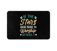 Alfombra Entrada If The Stars were Made To Worship So Will I Alfombra Antideslizante Moderno Alfombras Limpia Zapatos Lavable Alfombra De Baño para Garaje Pasillo Interior 40X60CM