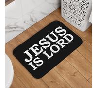 Alfombra Entrada Jesús Es Mi Señor Felpudo Entrada Lavable Alfombra Baño Absorbente Alfombrilla Baño para Puerta Exterior Oficina 40X60Cm