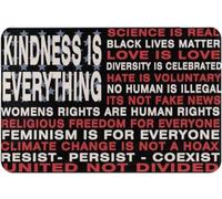 Alfombra Entrada Kindness Is Everything Black Lives Matter Alfombra Antideslizante Absorbente Alfombras Limpia Zapatos Lavable Alfombra De Baño para Cocina Interior Pasillo 40X60CM