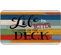 Alfombra Entrada Like Is Better On The Deck Deck Theme Lake House Alfombra Antideslizante Absorbente Alfombra De Baño Moderno Alfombras Limpia Zapatos para Cocina Interior Pasillo 40X60CM