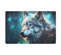 Alfombra Entrada Lobo Solitario Alfombrilla Antideslizante Divertidos Alfombra De Baño Absorbente Alfombras Limpia Zapatos para Pasillo Cocina Interior 40X60CM