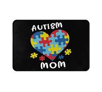 Alfombra Entrada Mamá Autista Concientización sobre El Autismo Alfombrilla Antideslizante Moderno Alfombra De Baño Divertidos Alfombras Limpia Zapatos para Patio Cocina Trasera 40X60CM