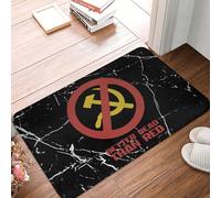 Alfombra Entrada Mejor Muerto Que Rojo Alfombras Limpia Zapatos Absorbente Alfombra De Baño Divertidos Alfombrilla Antideslizante para Trasera Cocina Pasillo 40X60CM