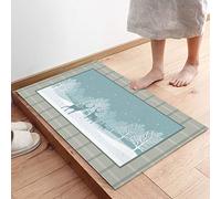 Alfombra Entrada Merry Christmas White Tree Snow Elk Alfombra De Baño Moderno Alfombras Limpia Zapatos Antideslizante Alfombrilla Antideslizante para Patio Cocina Interior 40X60CM