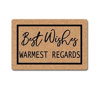 Alfombra Entrada Mis Mejores Deseos, Mis Más Cálidos Saludos. Alfombras Limpia Zapatos Divertidos Alfombra De Baño Absorbente Alfombrilla Antideslizante para Cocina Patio Interior 40X60CM