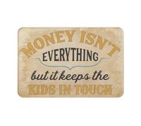Alfombra Entrada Money Isn'T Everything But It Keeps The Kids In Touch Alfombrilla Antideslizante Divertidos Alfombras Limpia Zapatos Moderno Alfombra Antideslizante para Garaje Pasillo 40X60CM