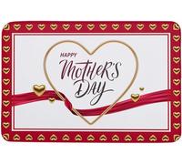 Alfombra Entrada Mother's Day Golden Love Heart Red Alfombra De Baño Moderno Alfombras Limpia Zapatos Divertidos Alfombrilla Antideslizante para Garaje Pasillo Interior 40X60CM